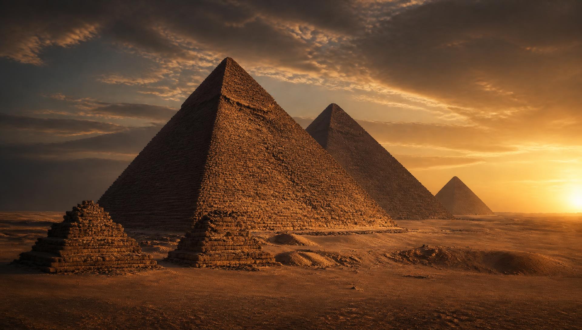 Pirámides de Guiza al atardecer